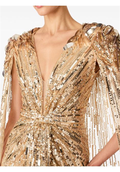 Gold honey sequin-embellished mini dress Jenny Packham - women JENNY PACKHAM | JPEX3082098